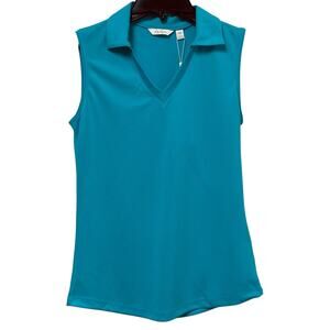 Lady Hagen Golf Polo Tank Womens Extra Small XS Blue Sleeveless HydroDri Wicking